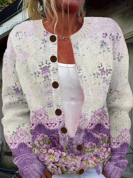 Gabriella | Women's Floral Button-Front Cardigan
