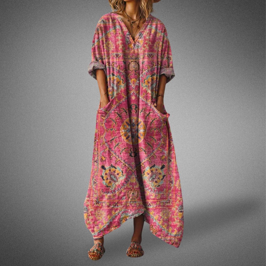 Gale | Women's V-Neck Oversized Maxi Dress