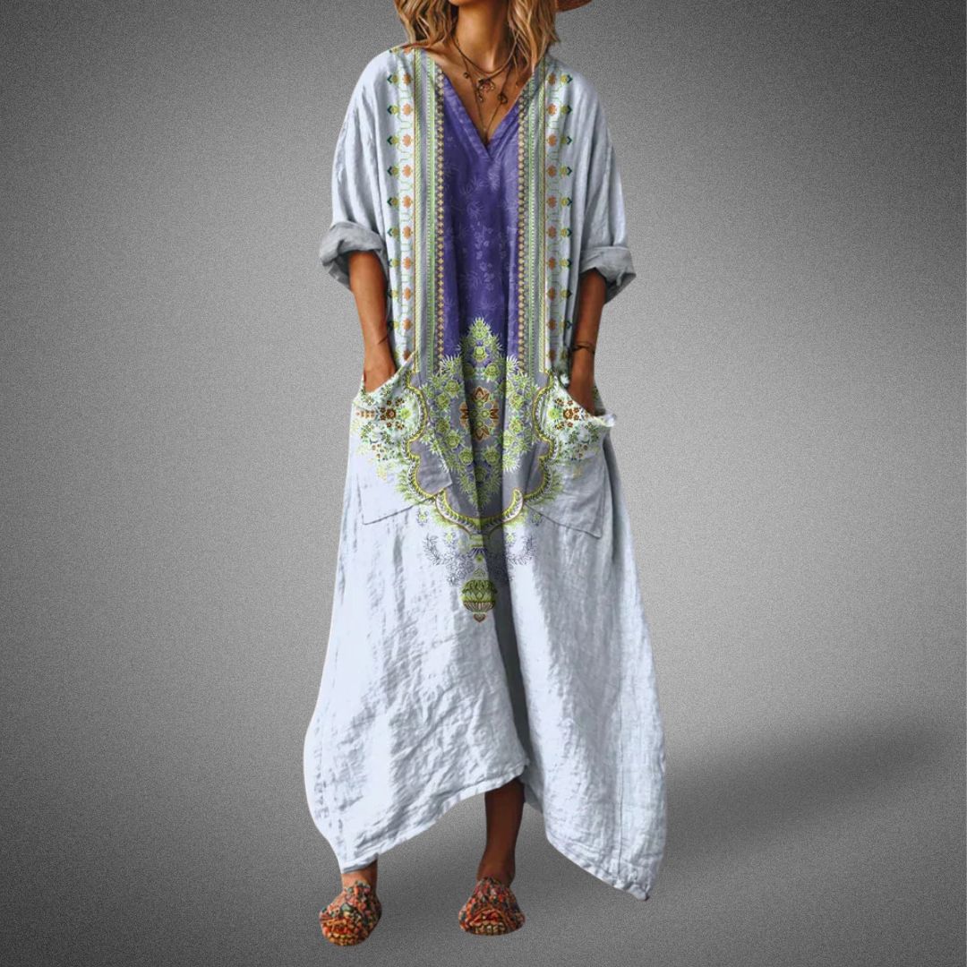 Gale | Women's V-Neck Oversized Maxi Dress