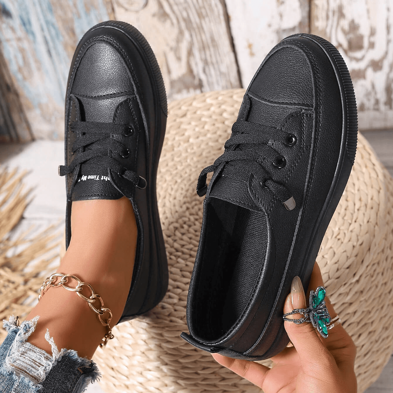 Geraldine | Women's Lace-Up Platform Sneakers
