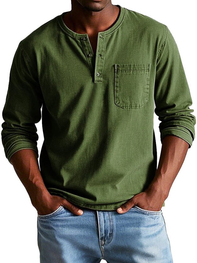 Graham | Men's Long Sleeve Henley Shirt