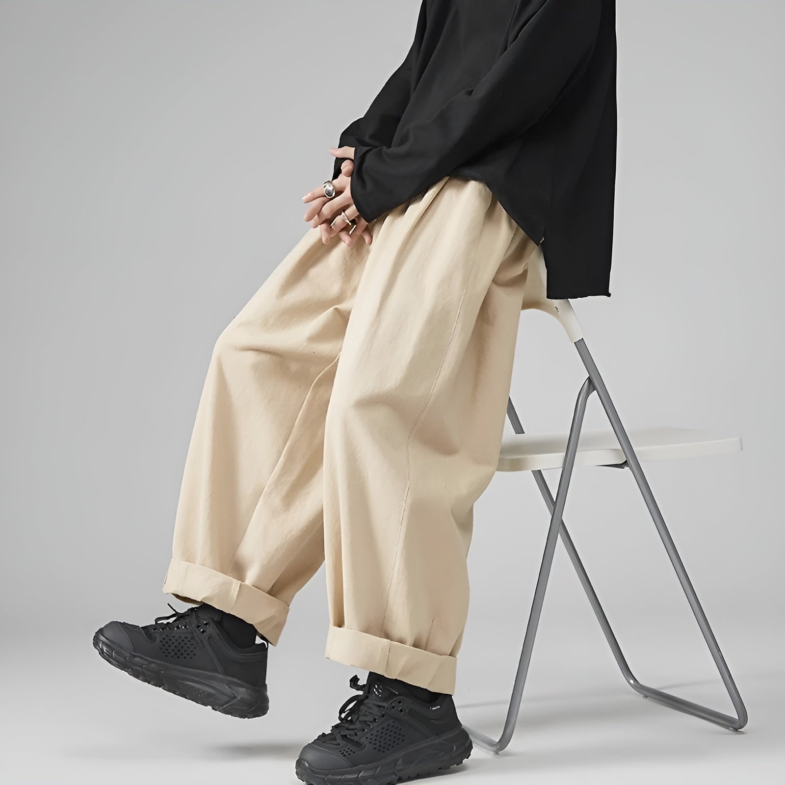 Hunter | Men's Wide Leg Pleated Pants