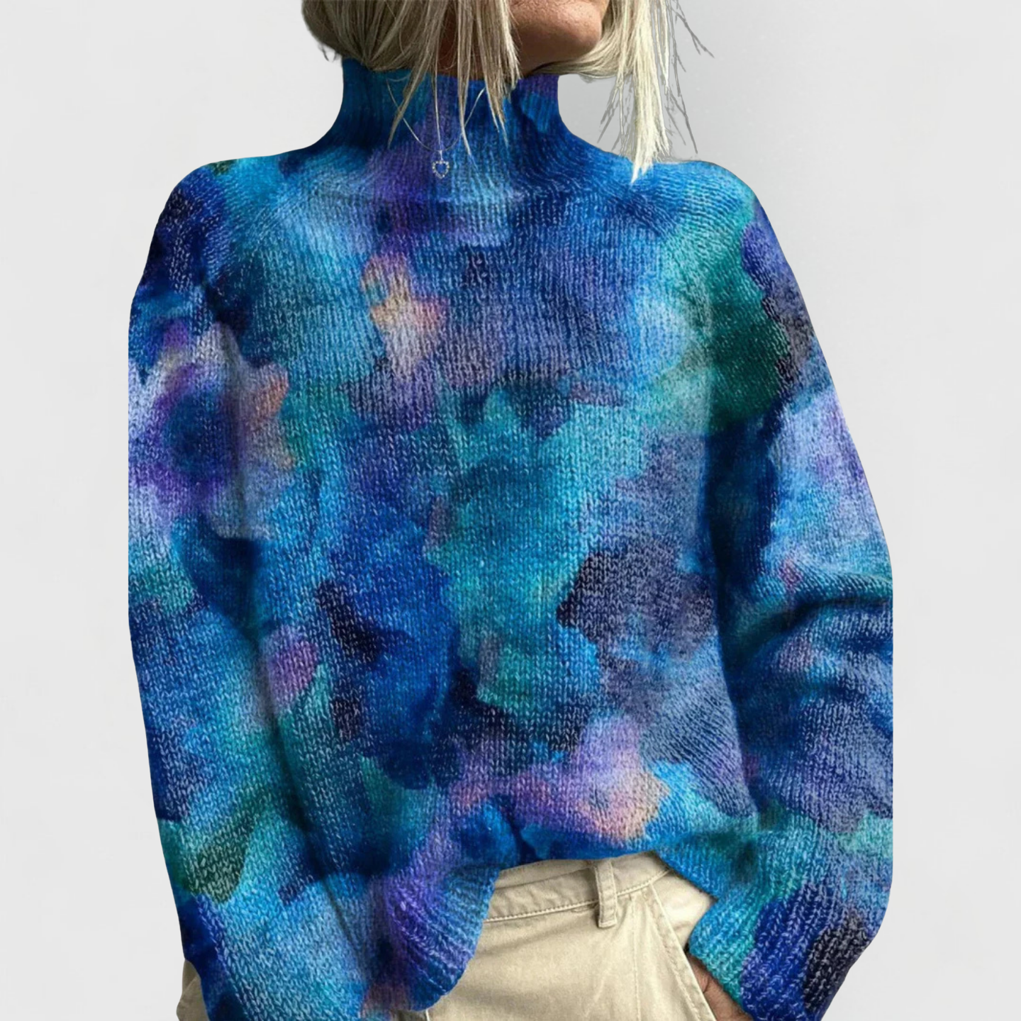 Jade | Women's Turtleneck Printed Sweater