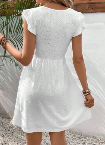 Janine | Women's V-Neck A-Line Mini Dress
