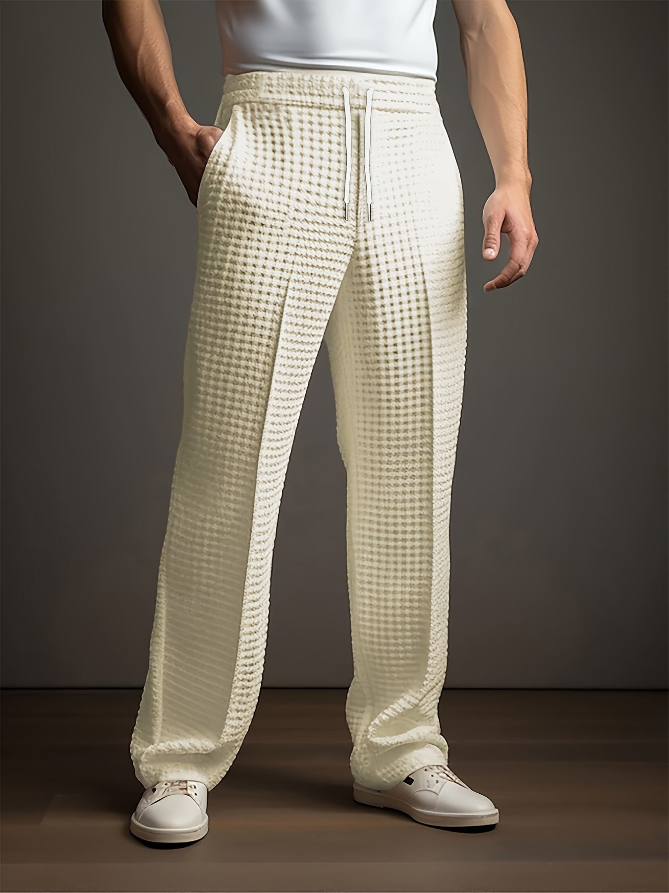 Jason | Men's Wide Leg Drawstring Dress Pants