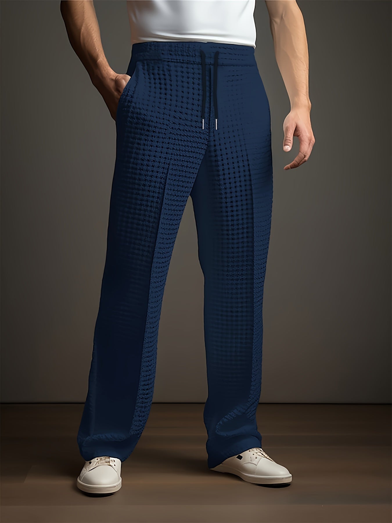 Jason | Men's Wide Leg Drawstring Dress Pants