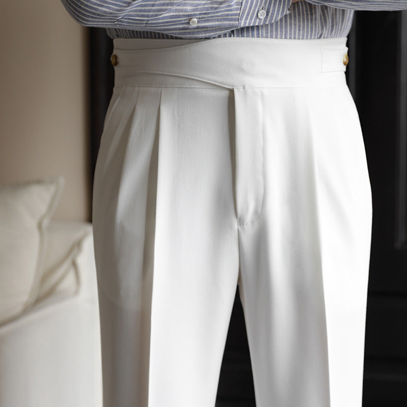 Jeffrey | Men's High-Waisted Pleated Pants