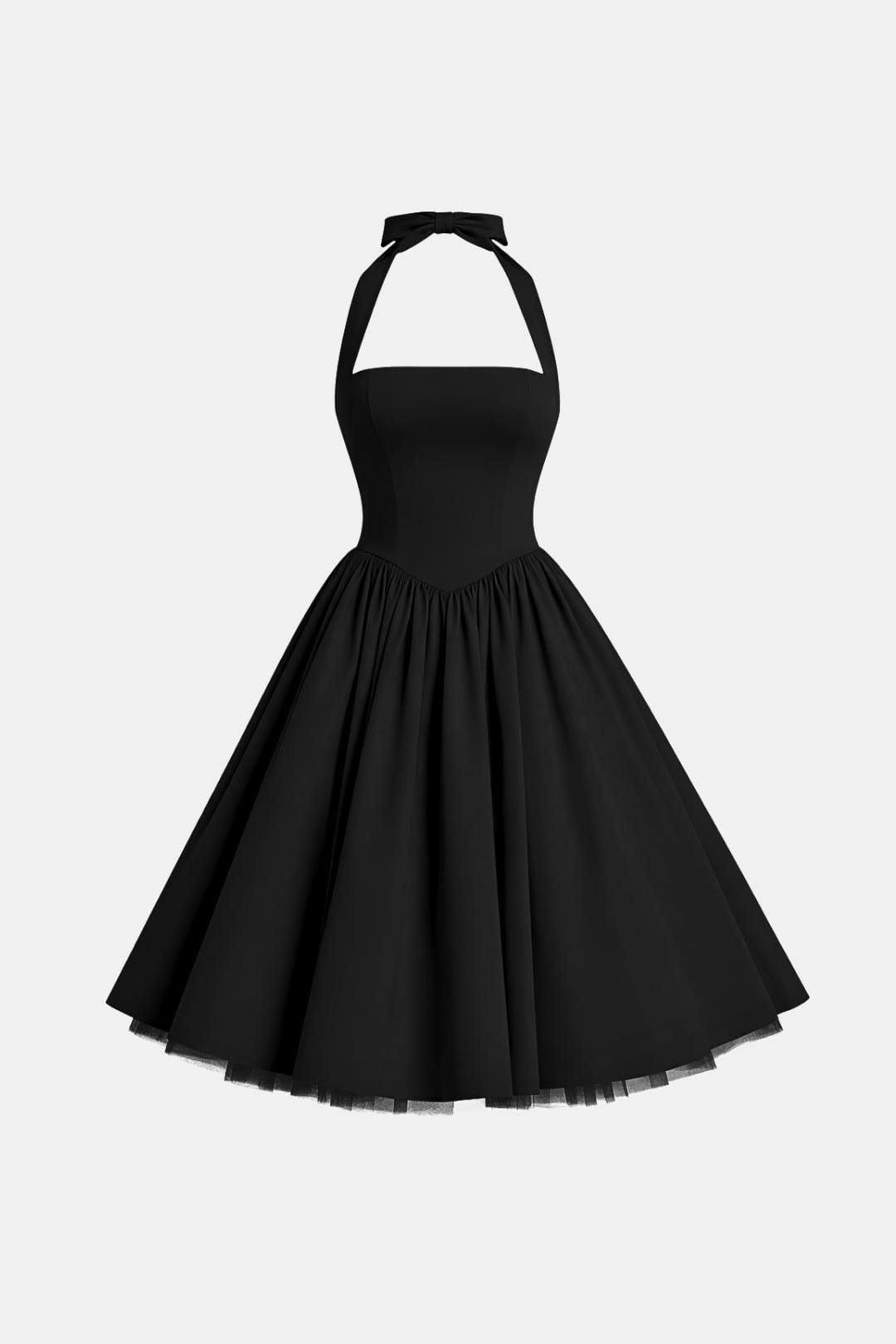 Jennifer | Women's Halter Neck A-Line Midi Dress