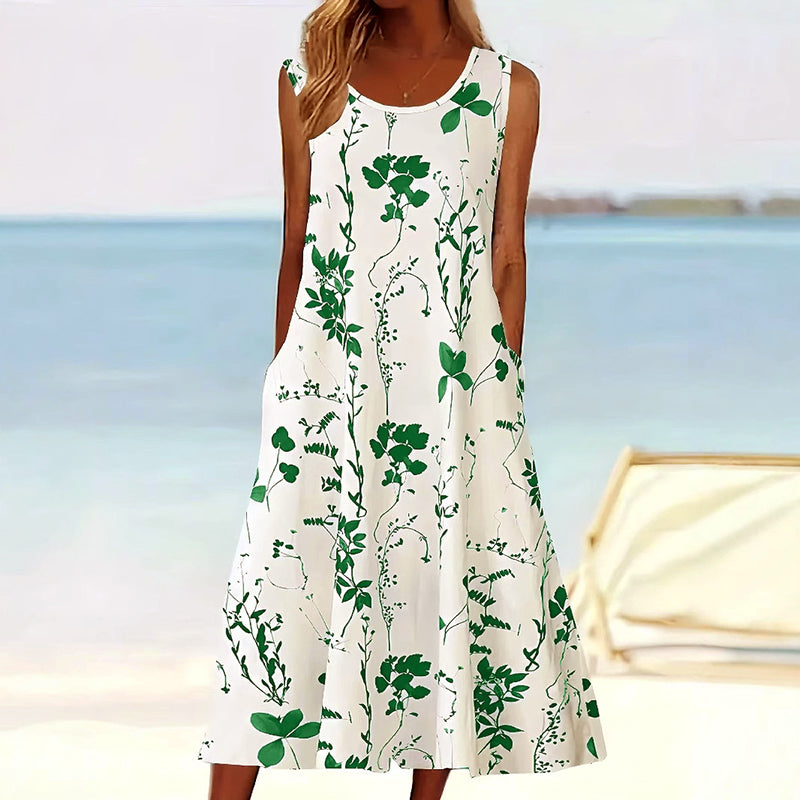 Jolene | Women's Sleeveless A-Line Midi Dress
