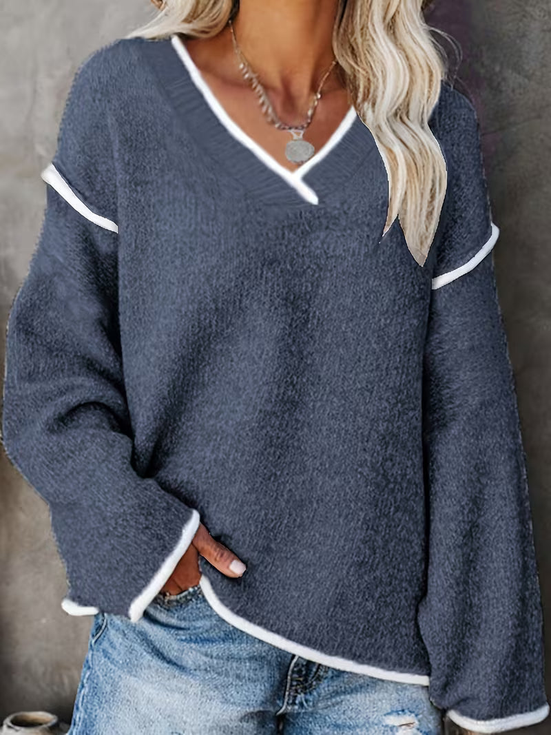 Kara | Women's Oversized V-Neck Sweater