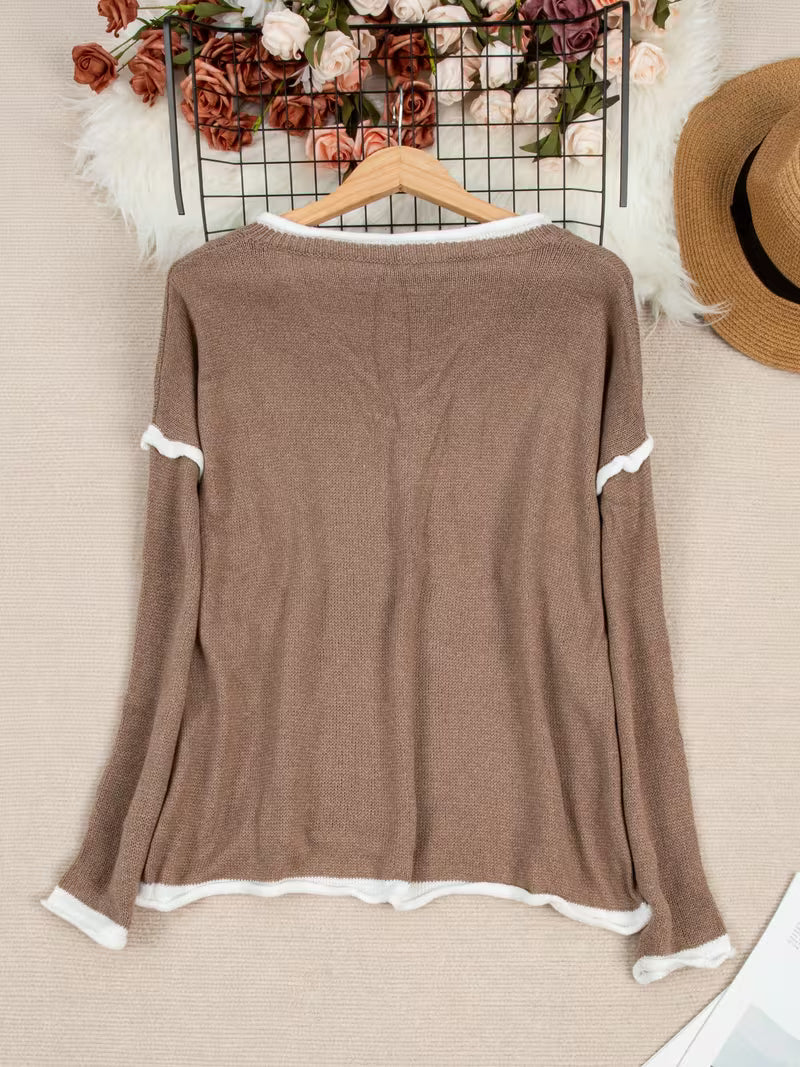 Kara | Women's Oversized V-Neck Sweater