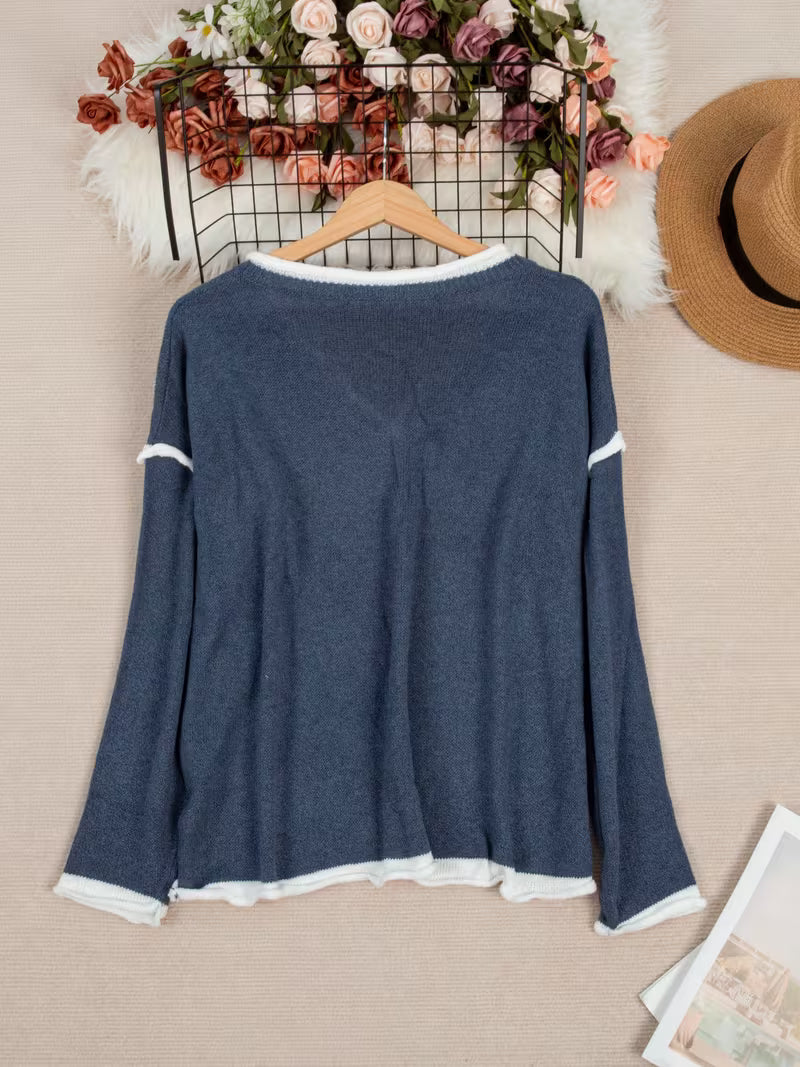 Kara | Women's Oversized V-Neck Sweater