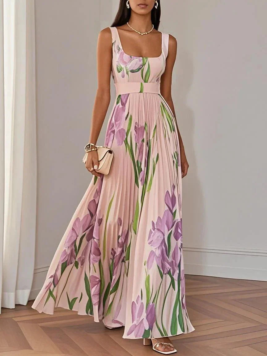 Karen | Women's Sleeveless Pleated Maxi Dress