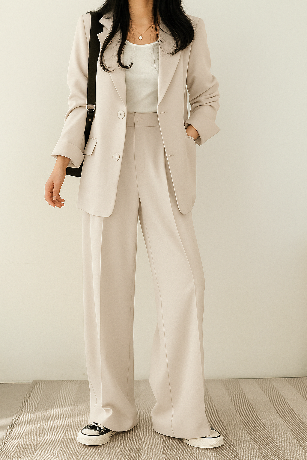 Kate | Women's Wide Leg Two-Piece Suit Set