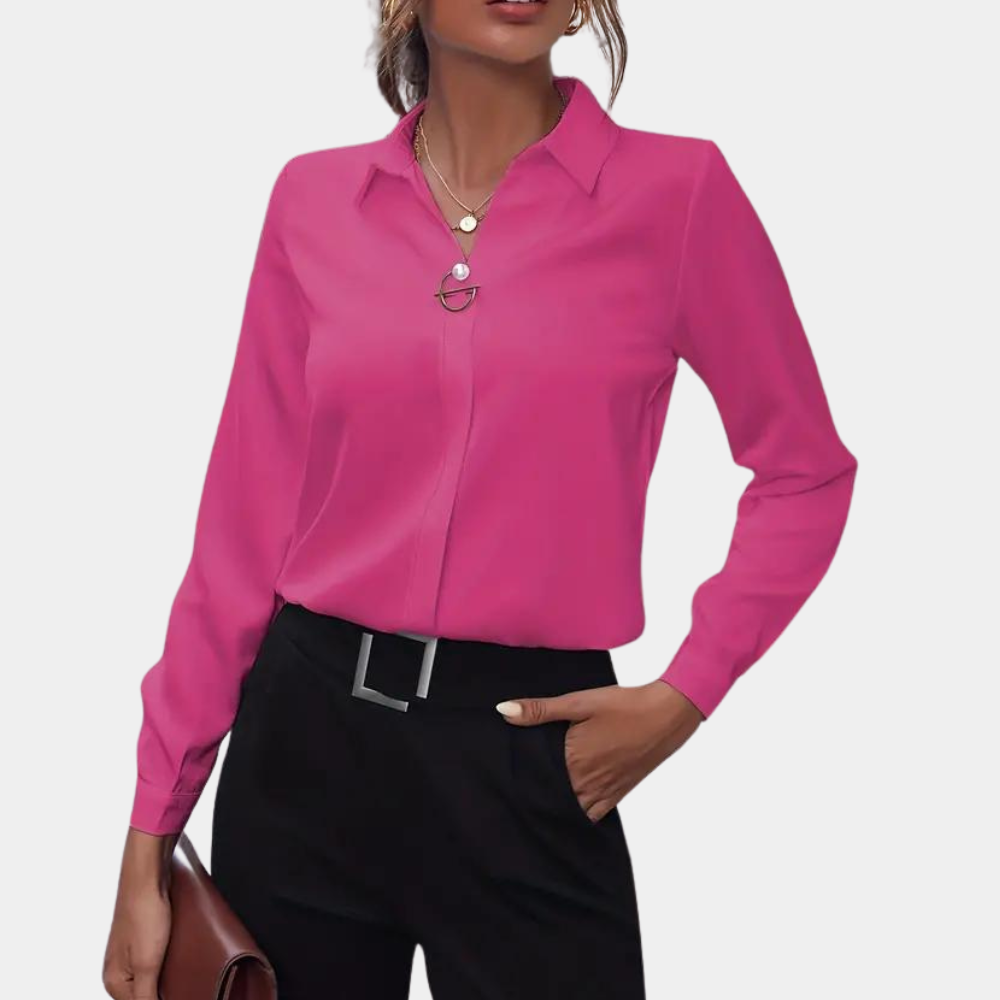 Kiara | Women's Long Sleeve Button-Down Blouse
