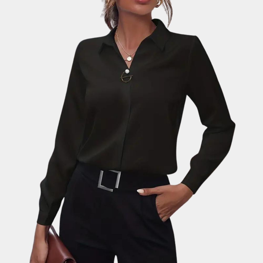 Kiara | Women's Long Sleeve Button-Down Blouse