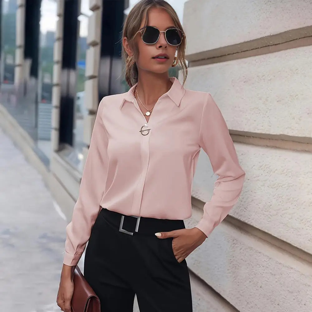 Kiara | Women's Long Sleeve Button-Down Blouse