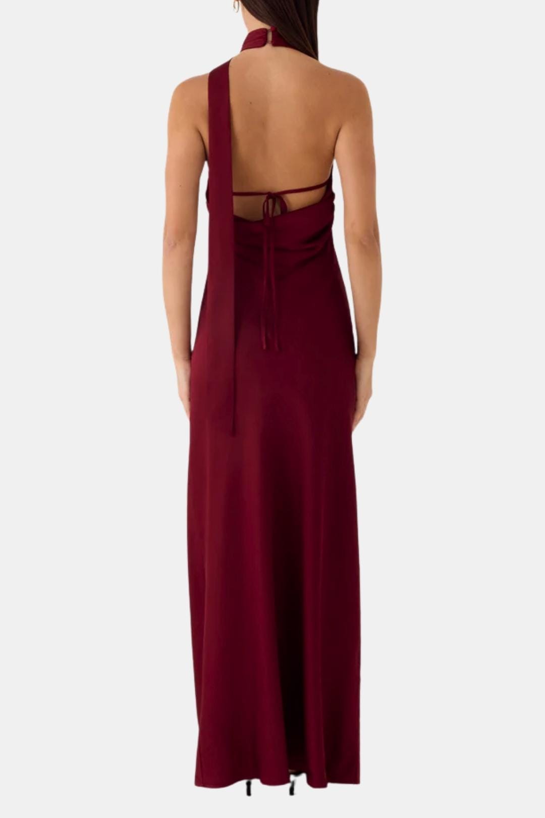 Kristen | Women's Sleeveless Halter Maxi Dress