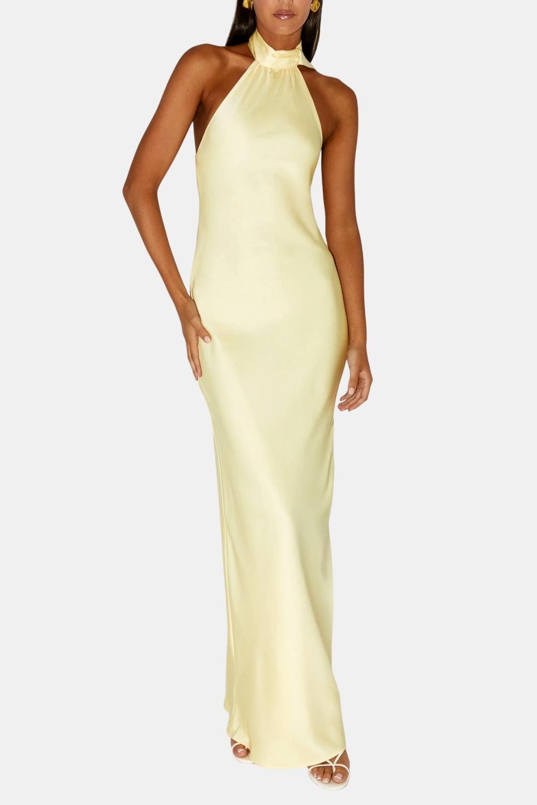 Kristen | Women's Sleeveless Halter Maxi Dress