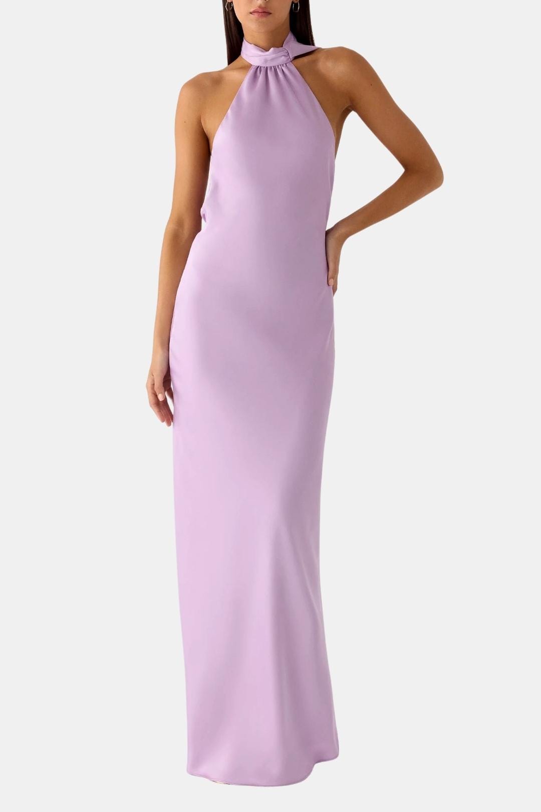 Kristen | Women's Sleeveless Halter Maxi Dress
