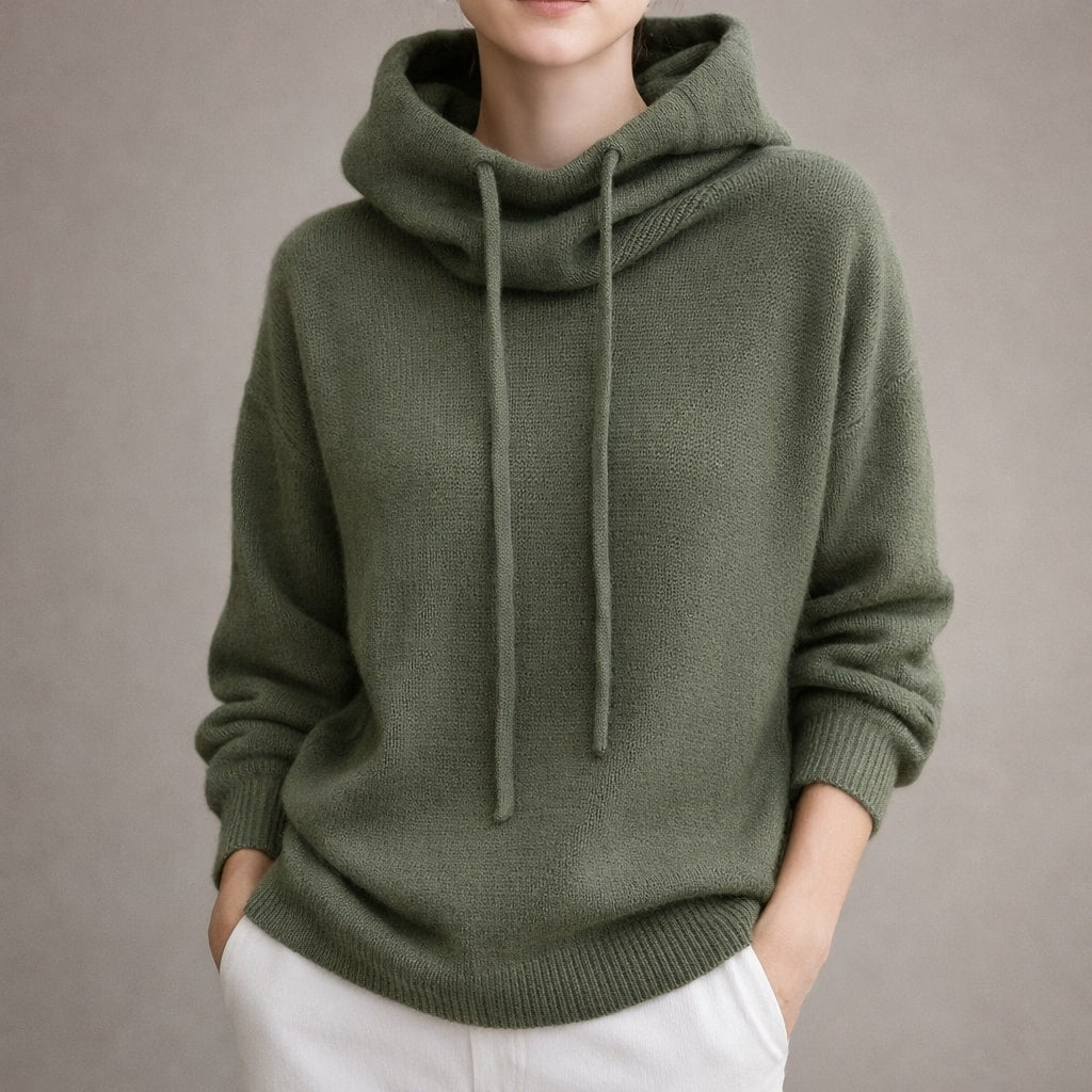Kylie | Women's Cowl Neck Hooded Sweater
