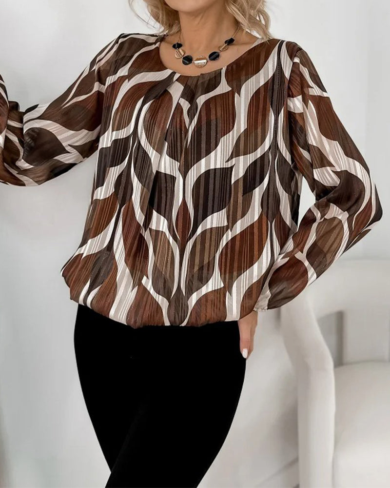 Lana | Women's Long Sleeve Printed Blouse