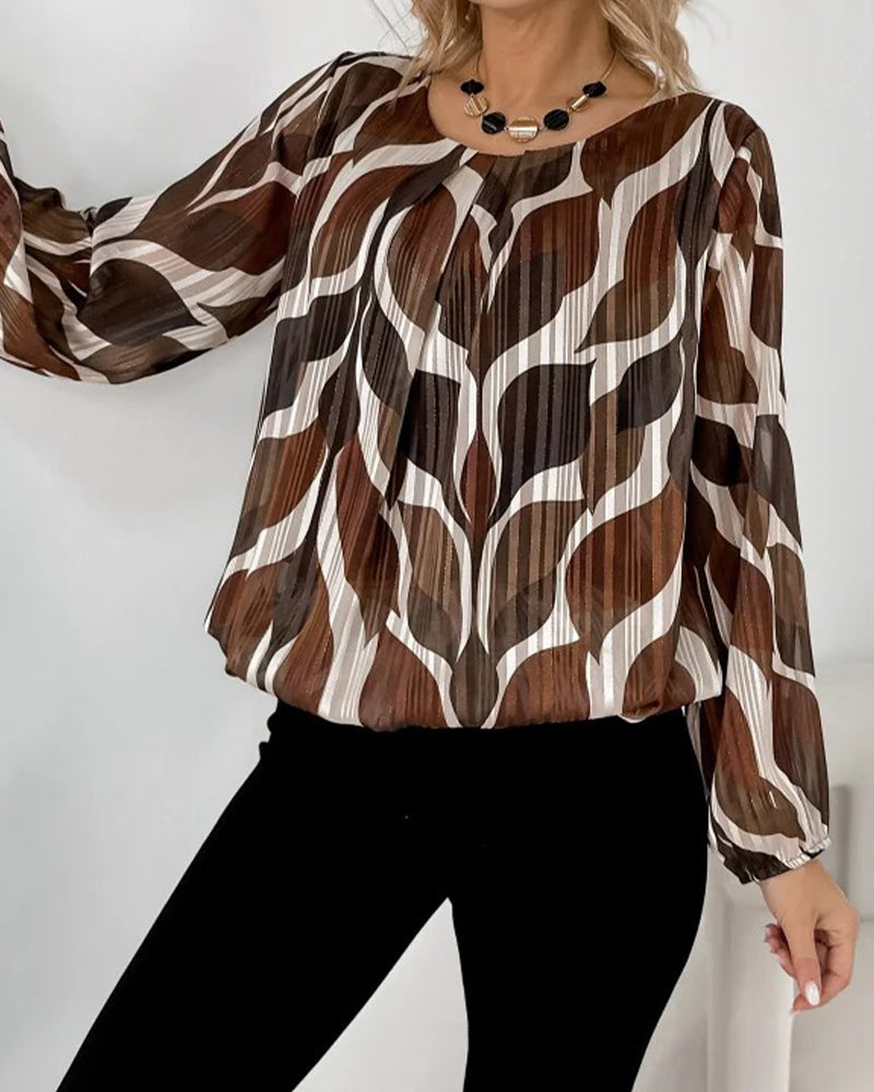 Lana | Women's Long Sleeve Printed Blouse