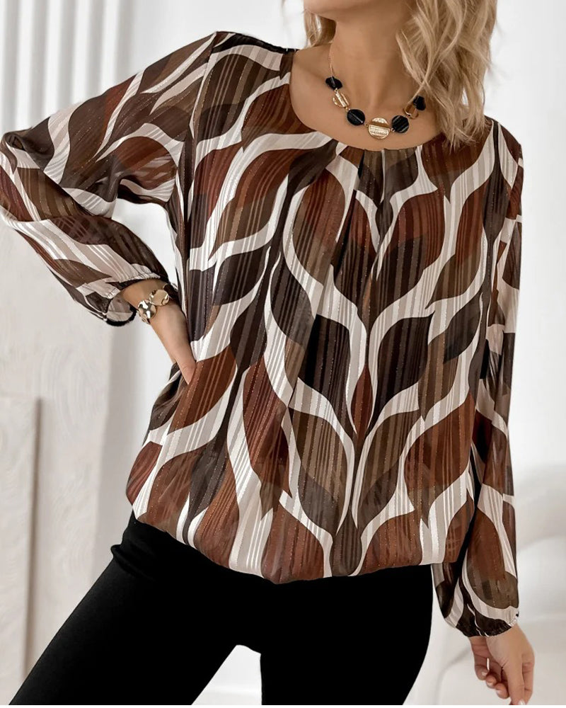 Lana | Women's Long Sleeve Printed Blouse