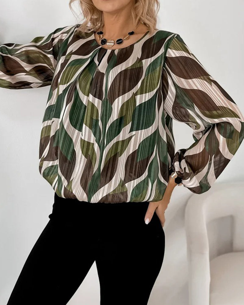 Lana | Women's Long Sleeve Printed Blouse