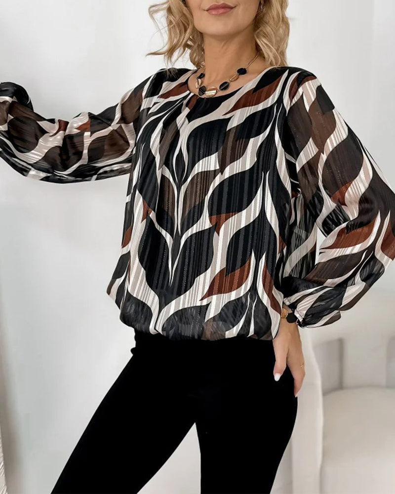 Lana | Women's Long Sleeve Printed Blouse