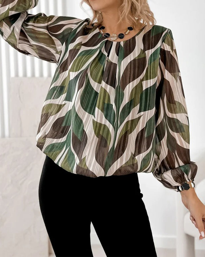 Lana | Women's Long Sleeve Printed Blouse