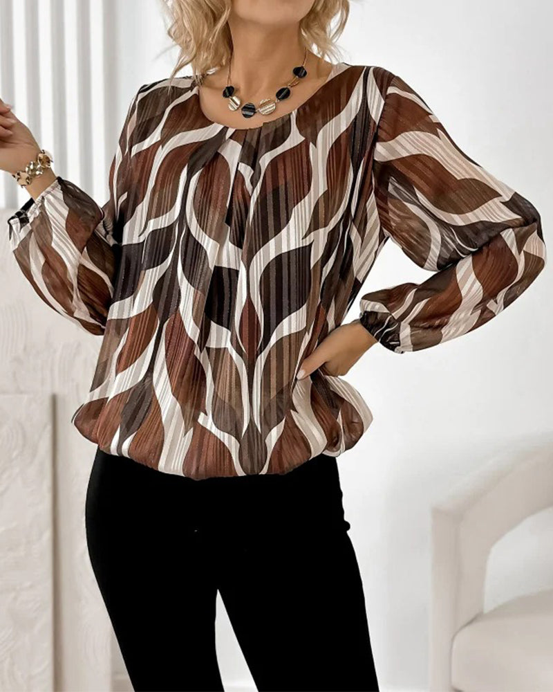 Lana | Women's Long Sleeve Printed Blouse