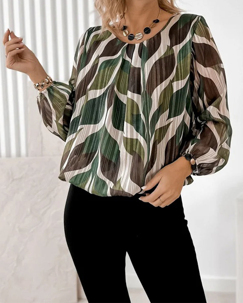 Lana | Women's Long Sleeve Printed Blouse