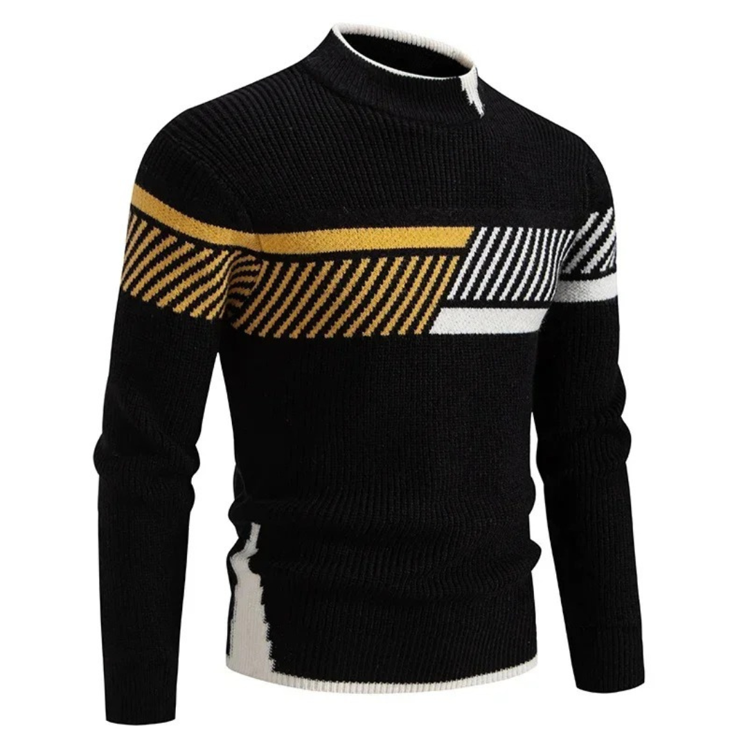 Lawson | Men's Geometric Mock Neck Sweater