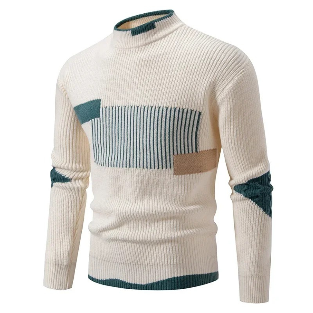 Lawson | Men's Geometric Mock Neck Sweater