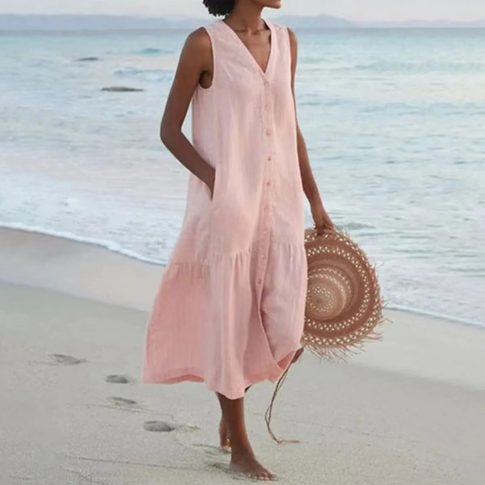 Lilly | Women's Sleeveless A-Line Midi Dress