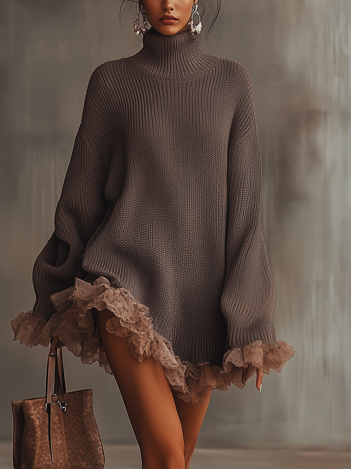 Madison | Women's Oversized Long Sleeve Mini Sweater Dress