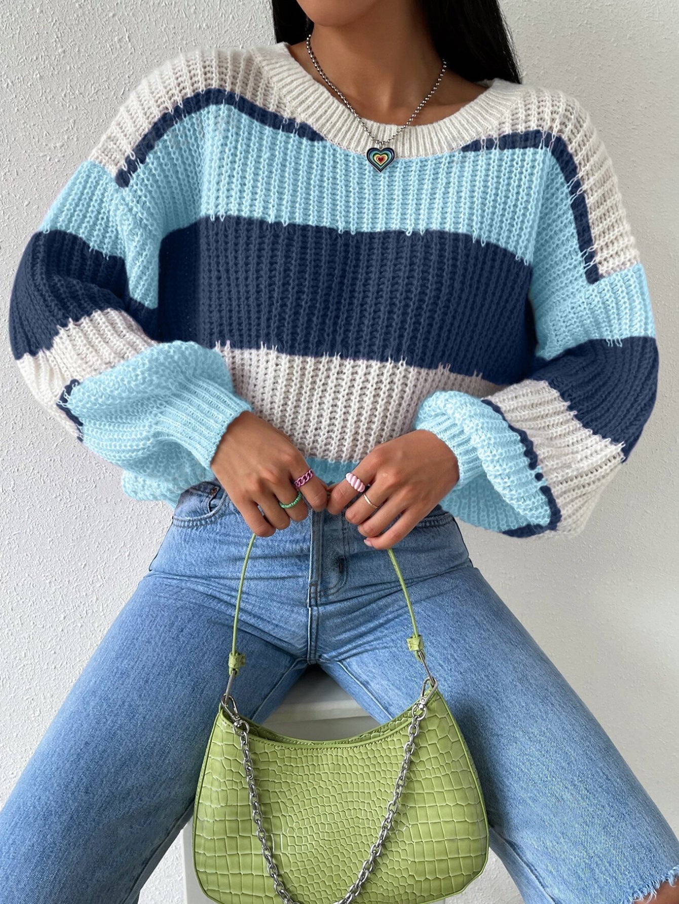 Mandy | Women's Oversized Striped Sweater