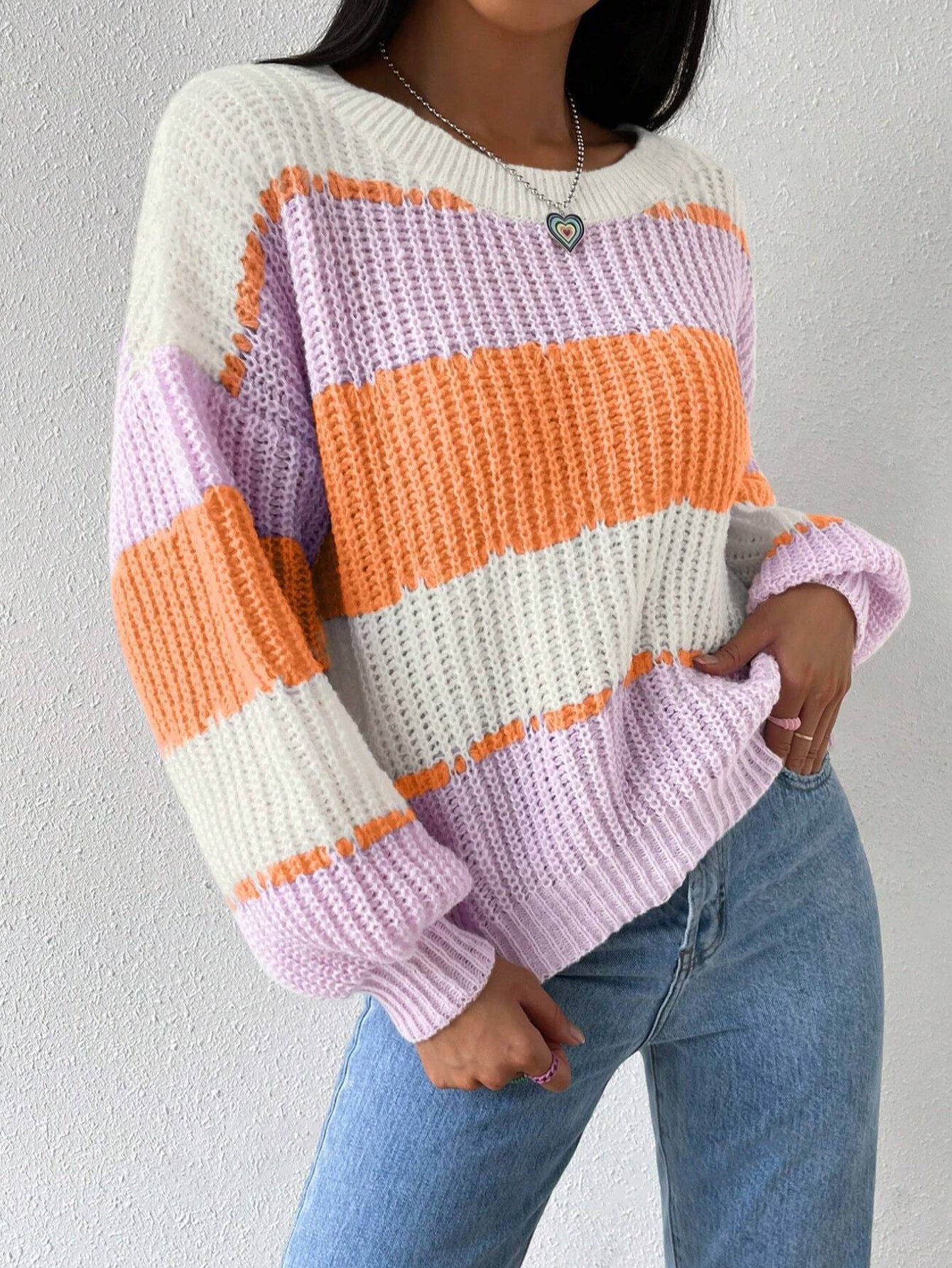 Mandy | Women's Oversized Striped Sweater