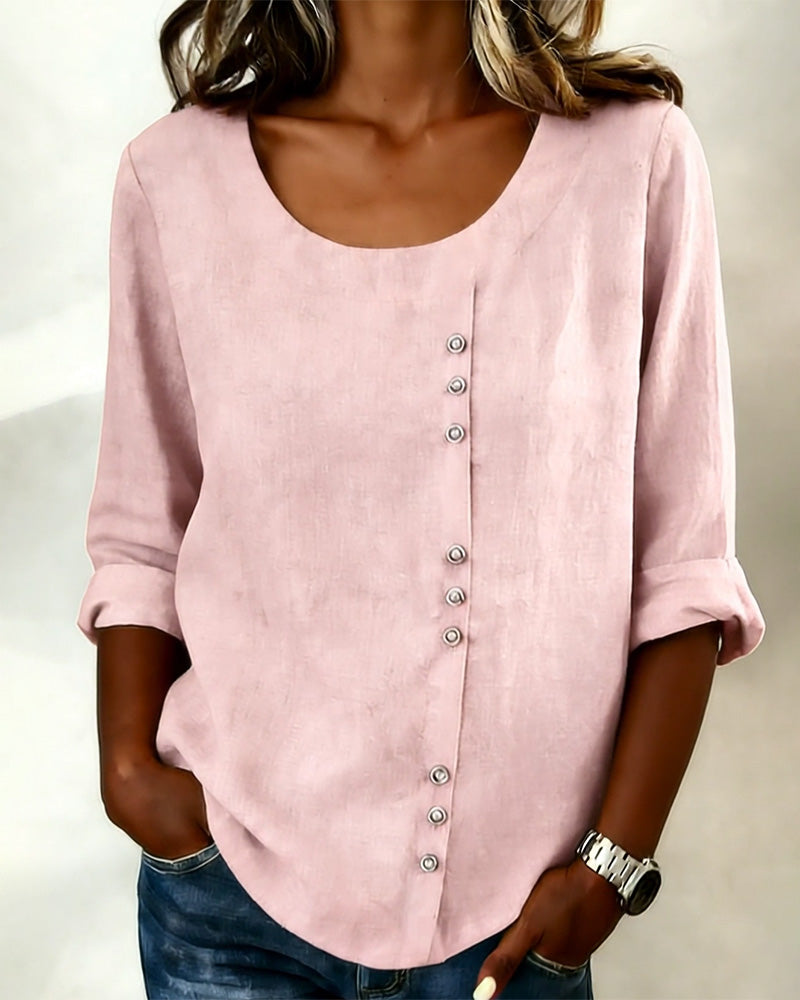Margaret | Women's Long Sleeve Button-Down Blouse