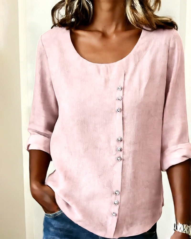 Margaret | Women's Long Sleeve Button-Down Blouse