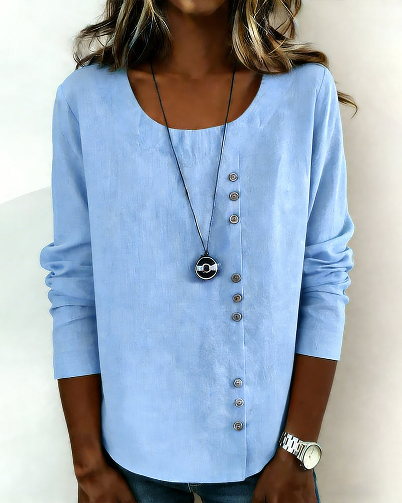 Margaret | Women's Long Sleeve Button-Down Blouse