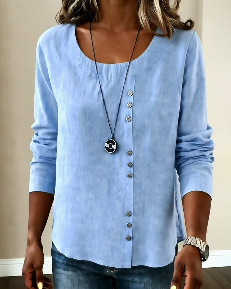 Margaret | Women's Long Sleeve Button-Down Blouse