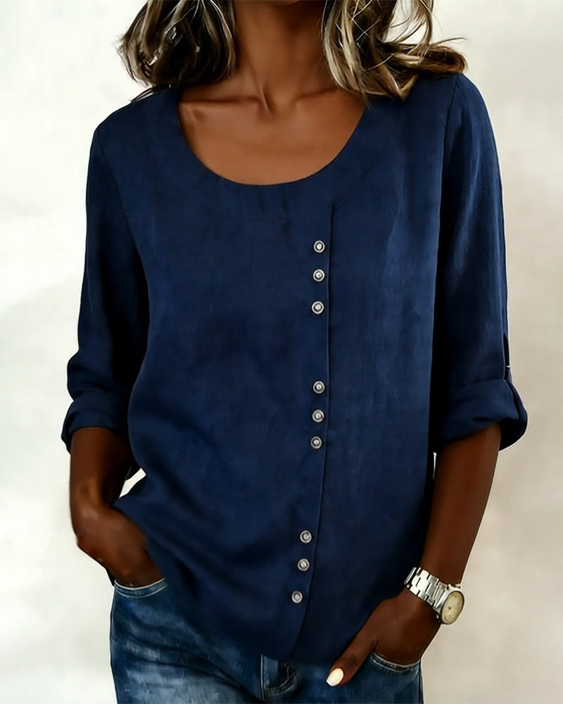 Margaret | Women's Long Sleeve Button-Down Blouse