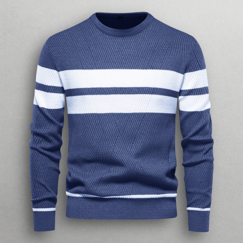 Michael | Men's Striped Crew Neck Sweater