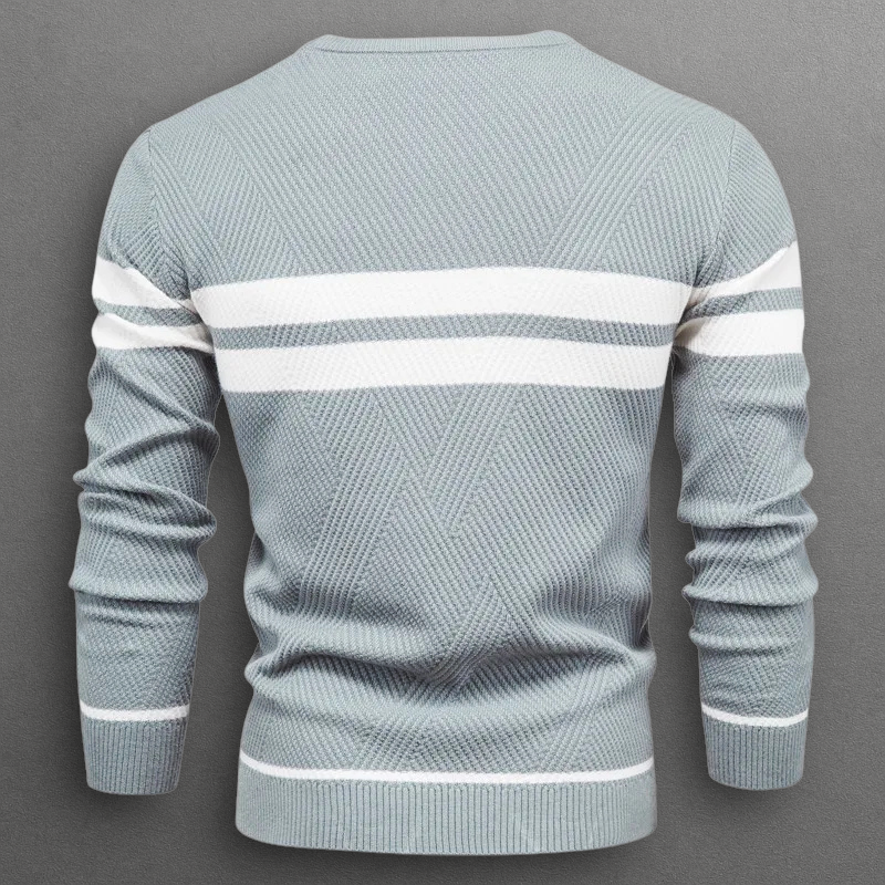 Michael | Men's Striped Crew Neck Sweater