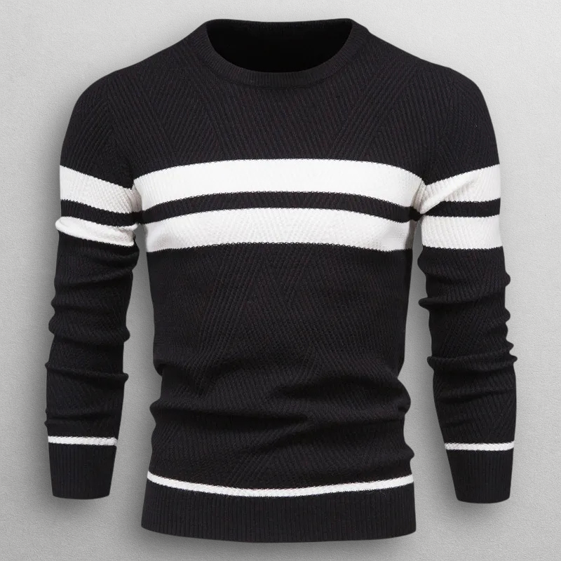 Michael | Men's Striped Crew Neck Sweater