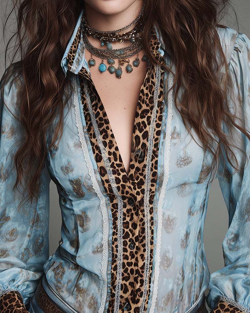 Molly | Women's Sheer Button-Down Blouse
