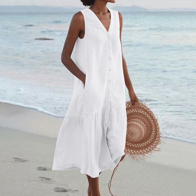 Nina | Women's Sleeveless Midi Dress