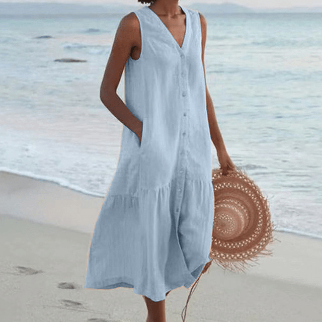 Nina | Women's Sleeveless Midi Dress